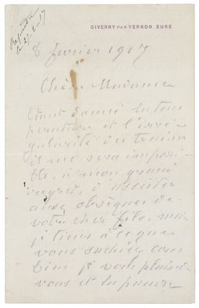 Lot #617 Claude Monet: Finding a new focus in life following the deaths of his wife and son, Monet empathizes: 