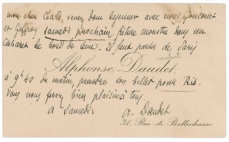 Lot #581 French Authors: Eleven French authors offer visiting cards - Image 3