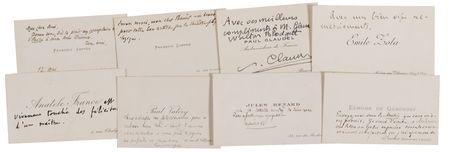 Lot #581 French Authors: Eleven French authors offer visiting cards - Image 4