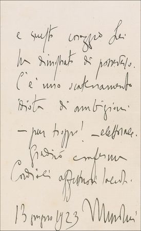 Lot #310 Benito Mussolini: 