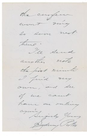 Lot #592 O. Henry: O. Henry tries to arrange another date with Henry Wadsworth Longfellowâ??s niece, hoping that 