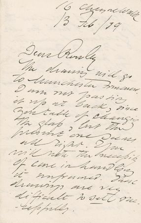 Lot #637 Dante Gabriel Rossetti: Rossetti mentions 'Blessed Damozel' and laments the cost of framing his works: 