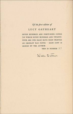 Lot #547 Willa Cather Book - Image 1