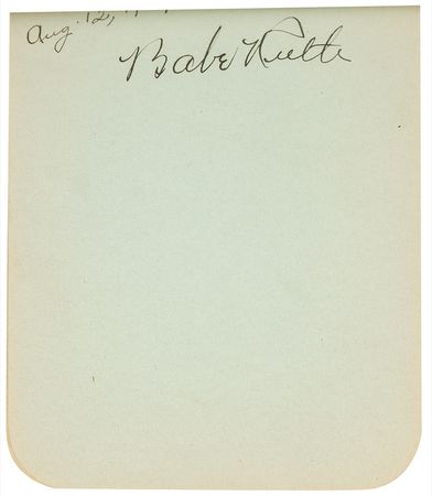 Lot #1268 Babe Ruth and 1933 Boston Braves: Ruth and 11 members of the Boston Braves, includingBen Cantwell and the Hall's only Rabbit, sign for a young fan - Image 1