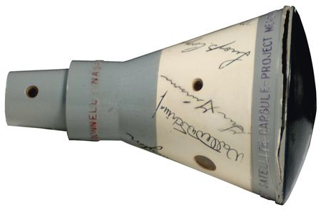 Lot #509 Mercury 7: Fully-signed model of the Mercury Seven's manned satellite capsule, perhaps the only one in existence! - Image 2