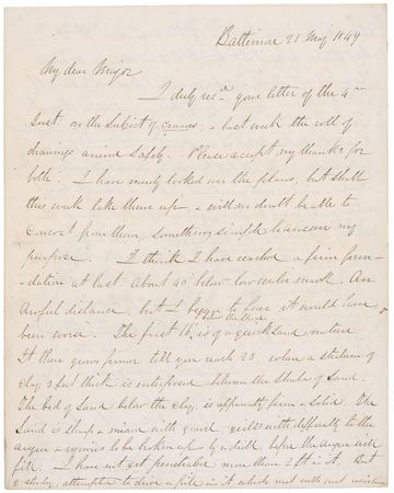 Lot #395 Robert E. Lee: Lee vents his frustrations in the construction of Fort Carroll - Image 1