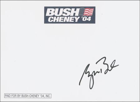 Lot #31 George W. Bush Campaign Card