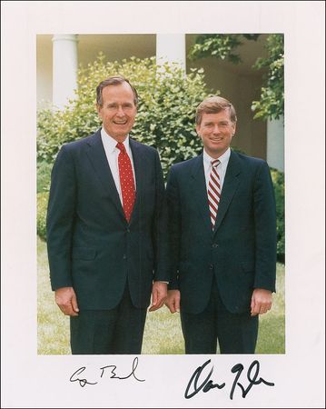 Lot #13 George Bush and Dan Quayle Signed