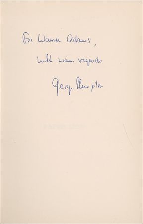 Lot #625 George Plimpton - Image 1