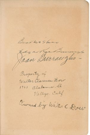 Lot #540 Edgar Rice Burroughs Book - Image 1
