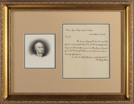 Lot #9 John Quincy Adams: Ambassador Adams