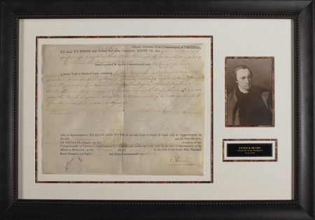 Lot #273 Patrick Henry: Governor Henry signs a 1786 land grant - Image 1