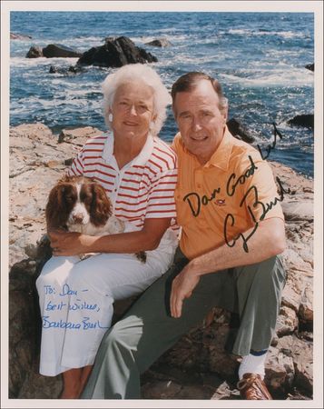 Lot #28 George and Barbara Bush Signed Photograph