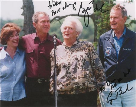 Lot #36 George W. and George Bush Signed