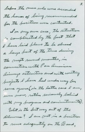 Lot #474 Charles Lindbergh: An overwhelmed Lindbergh begs out of an Air Force appointment: 