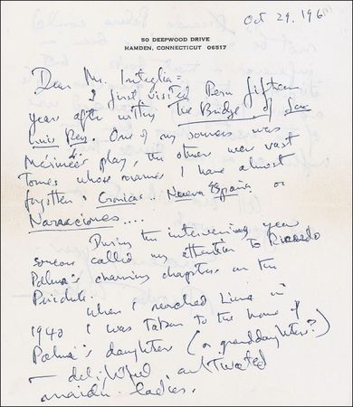 Lot #651 Thornton Wilder: 