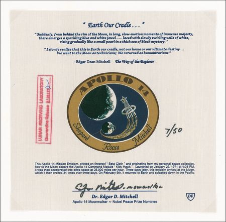 Lot #481 Edgar Mitchell: Flight-flown 