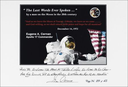Lot #438 Apollo 17: Gene Cernan 