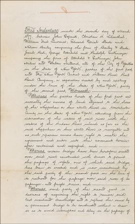 Lot #337 William H. Vanderbilt Signed Document - Image 1