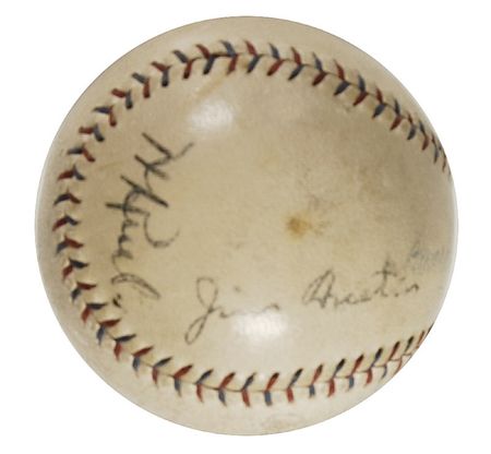 Lot #1267 Lou Gehrig: Hall of Famer Gehrig signed ball - Image 3