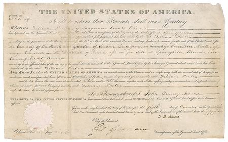 Lot #2 John Quincy Adams Signed Document