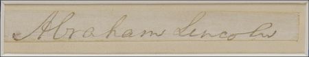 Lot #96 Abraham Lincoln: Desirable full signature - Image 2
