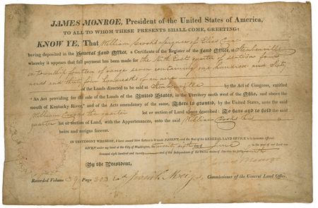Lot #105 James Monroe Signed Document - Image 1
