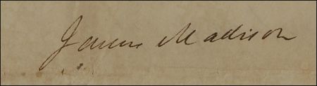 Lot #101 James Madison and James Monroe: Desirable four-language ship's pass for a Ginseng-laden schooner bound for China in the midst of the War of 1812 - Image 2