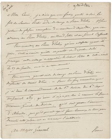 Lot #404 Napoleon: Troubled by events in his campaign in Portugal, Napoleon dismisses a general and forges onward - Image 1