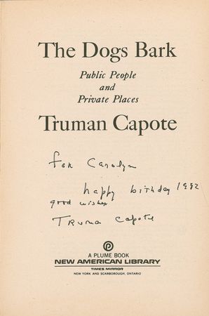 Lot #523 Truman Capote Book - Image 1