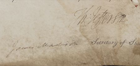 Lot #82 Thomas Jefferson and James Madison: Jefferson and Madison grant 100 acres of Ohio land to two brothers - Image 2