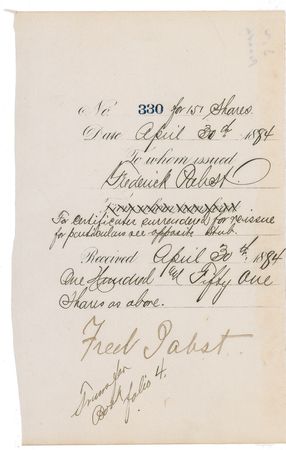Lot #302 Frederick Pabst Documents - Image 3