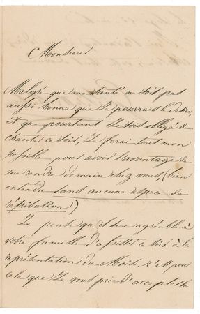 Lot #713 Giovanni Battista Rubini Handwritten Letter Signed - Image 1