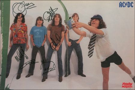 Lot #722 AC/DC: Scarce and desirable AC/DC magazine poster featuring Bon Scott - Image 1