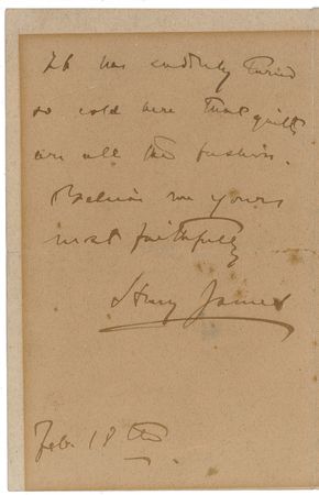 Lot #575 Henry James: 