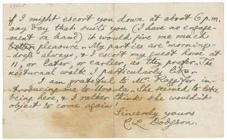 Lot #545 Charles L. Dodgson: Characteristic Carroll: 