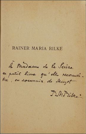 Lot #614 Rainer Maria Rilke: The Notebook, boldly signed by one of the 20th century's greatest poets - Image 1