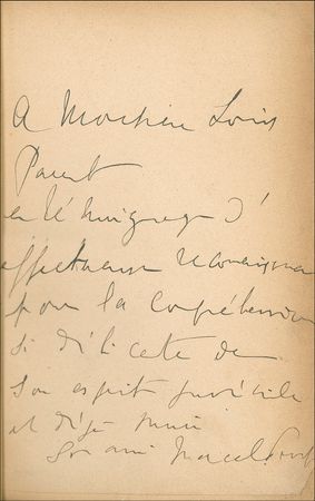 Lot #613 Marcel Proust: Proust signs his translation of Ruskin's Sesame and Lilies - Image 1