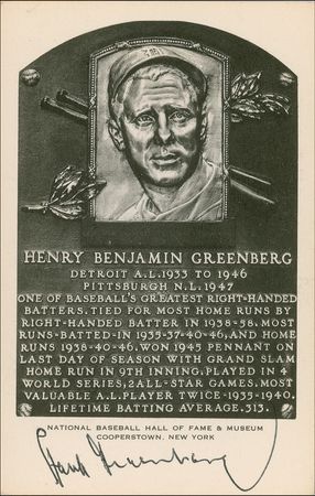 Lot #1270 Hank Greenberg - Image 1