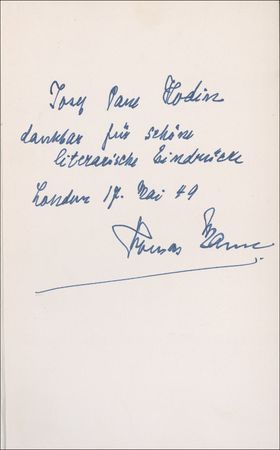 Lot #594 Thomas Mann Book - Image 1