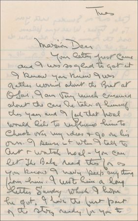 Lot #1398 Bill Tilden: Tilden writes from prison: 