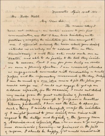Lot #196 Elihu Burritt Handwritten Letter Signed - Image 1