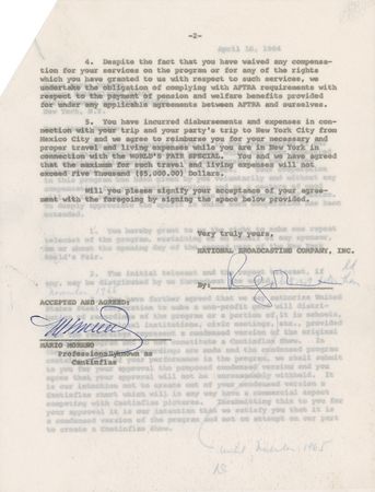 Lot #940 Cantinflas: The celebrated Mexican comedian signs with his real name - Image 2