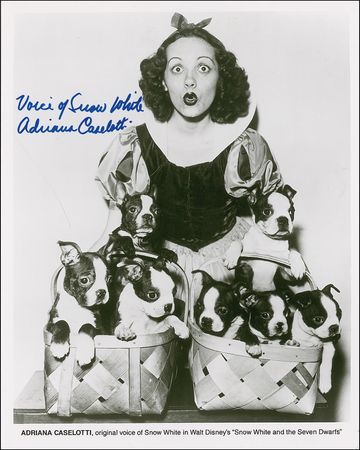 Lot #666 Disney: Adriana Caselotti Photograph and Signature - Image 1