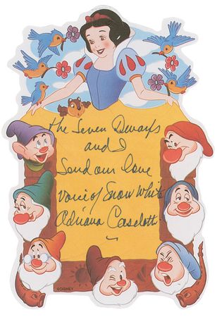 Lot #666 Disney: Adriana Caselotti Photograph and Signature - Image 2