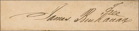 Lot #5 James Buchanan Signature in Autograph Album