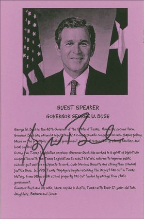 Lot #21 George W. Bush Program