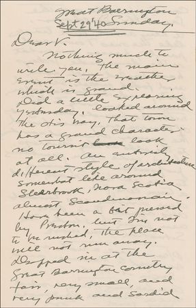 Lot #577 Walt Kuhn Handwritten Letter Signed - Image 1