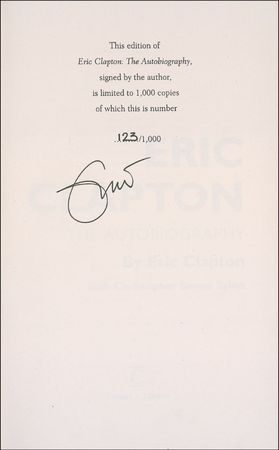Lot #771 Eric Clapton Book - Image 1