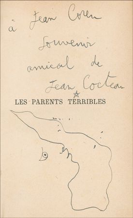 Lot #533 Jean Cocteau: Cocteau adds an original sketch to his novel - Image 1